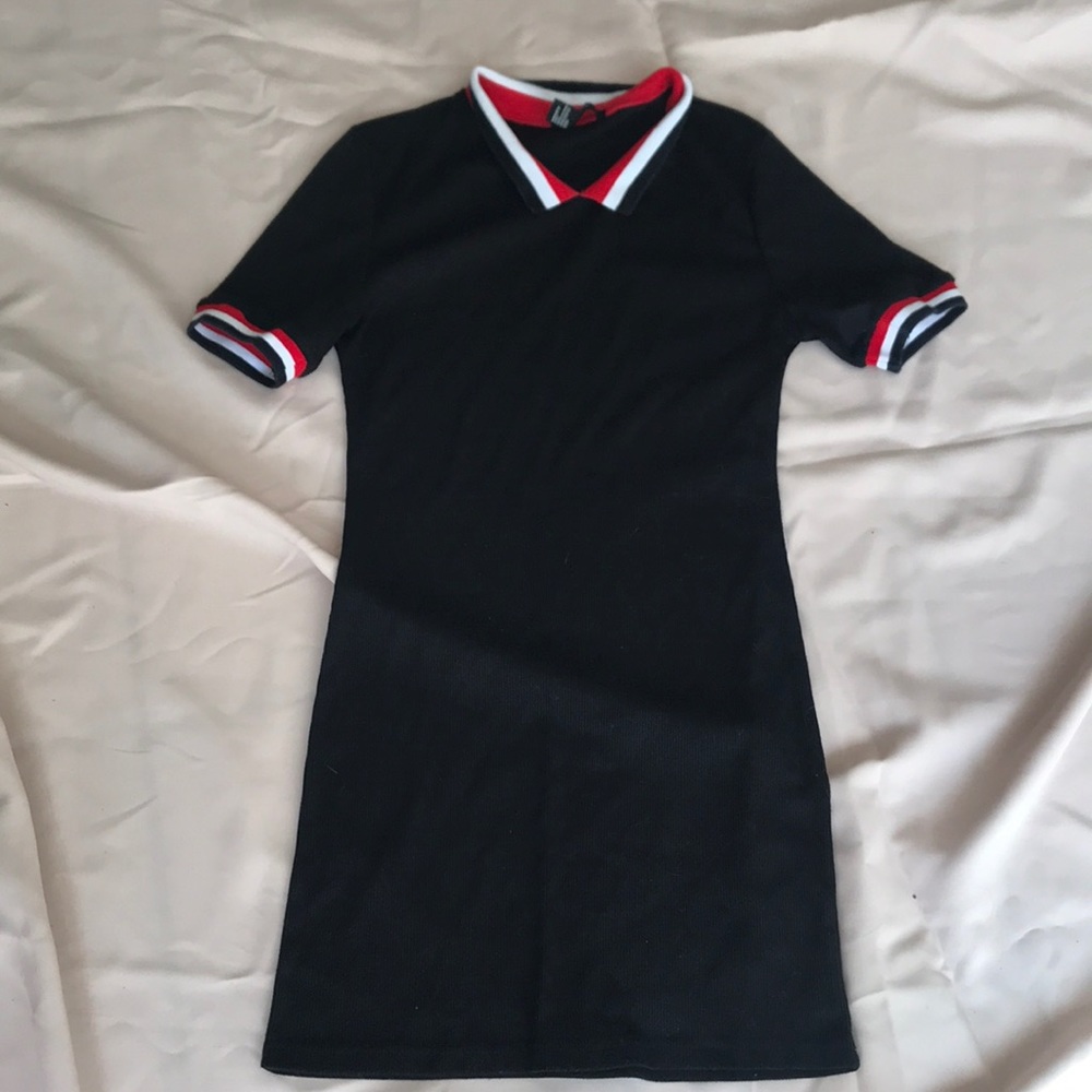 Collared body con dress